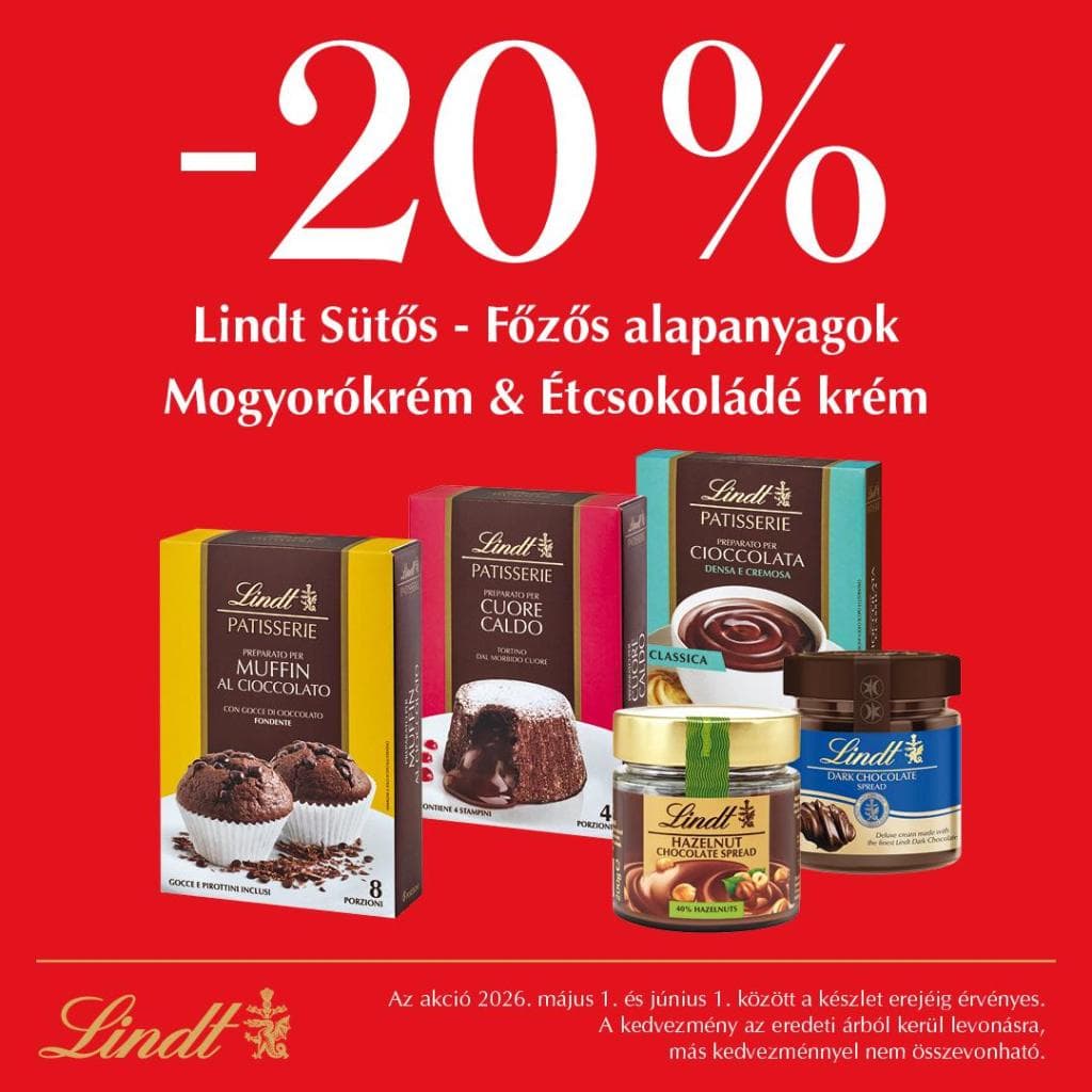 Lindt sütős-főzős alapanyagok akció