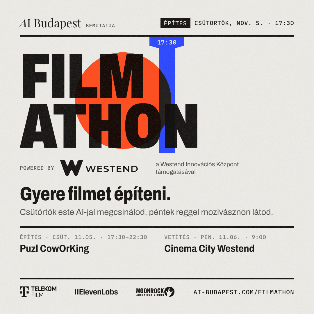 FILMATHON powered by Westend · AI filmes hackathon, mozipremierrel