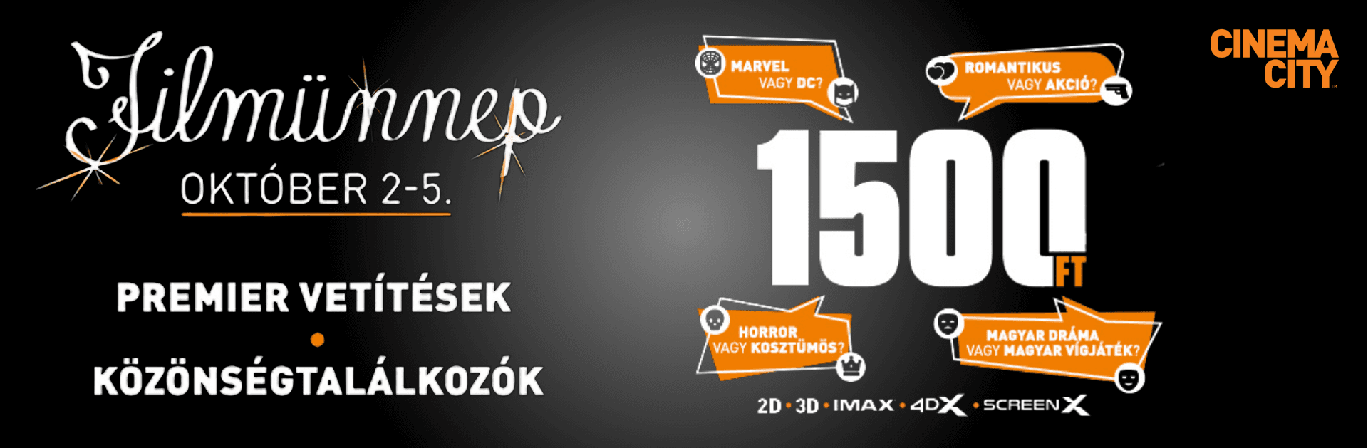 Filmünnep - Mozizz velünk mindössze 1500 Ft-ért!