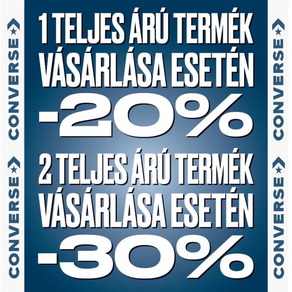 Akció a Converse üzletben