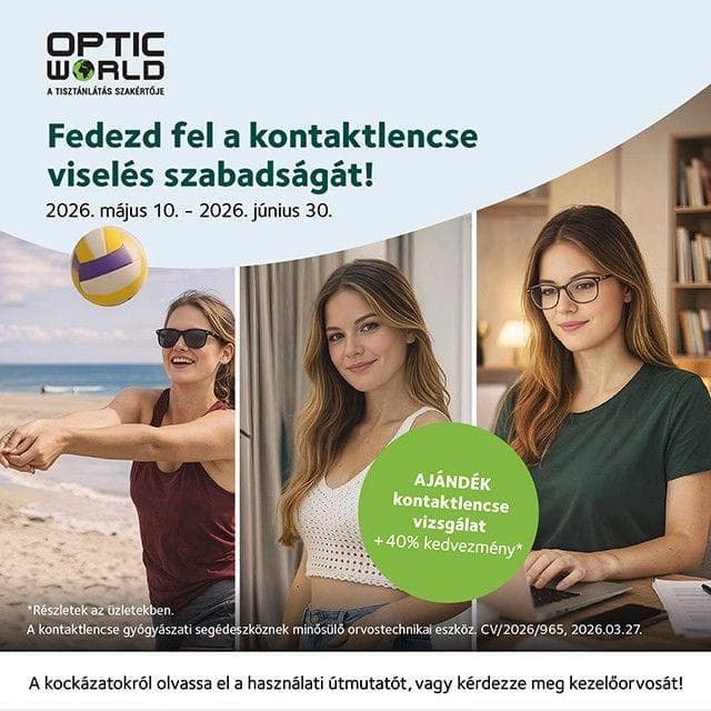 Ajándék kontaktlencse-vizsgálat extra ajándékokkal