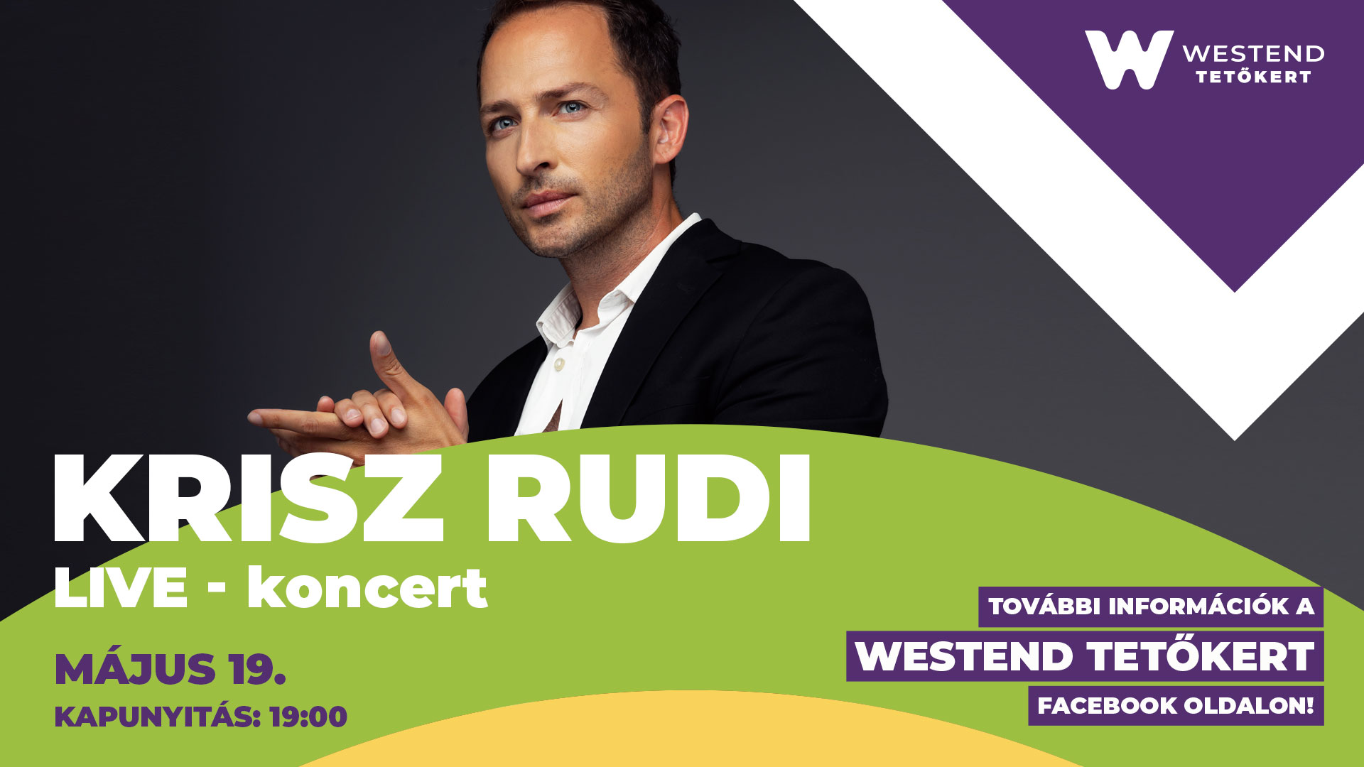 Krisz Rudi live koncert a Tetőkerten